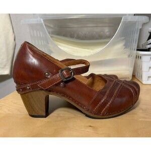 Dansko Reeny Mary Jane Leather Clogs Shoes Heels Women's 41 US 10.5 11
